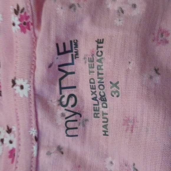 4/$40 Pink Floral Tee - Size 3X - Picture 5 of 6